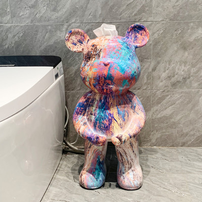 Kreativni kipovi medvjeda Kutija za toaletne maramice Kuhinjska kutija za vađenje papira Dekoracija poda u dnevnoj sobi Skulpture u nordijskom stilu