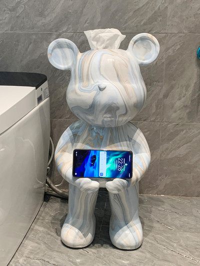 Creative Bear Statues Toilet Tissue Box Διακόσμηση σπιτιού Κουζίνα χαρτί εξαγωγής Κουτί σαλονιού Διακόσμηση δαπέδου Γλυπτά σε σκανδιναβικό στυλ