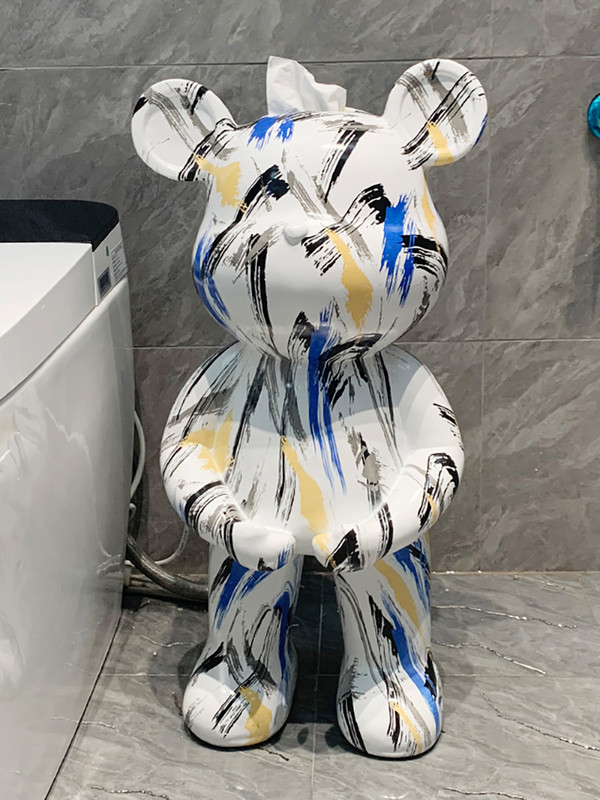 Kreativni kipovi medvjeda Kutija za toaletne maramice Kuhinjska kutija za vađenje papira Dekoracija poda u dnevnoj sobi Skulpture u nordijskom stilu