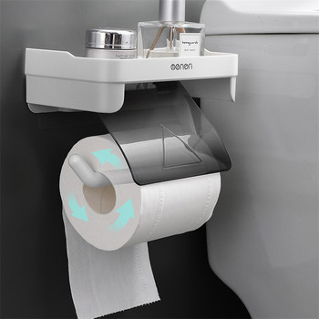 Водоустойчив държач за тоалетна хартия Стенен преносим багажник за тоалетна ролка Хартиени кърпи за баня Поставка за кутия за съхранение Аксесоари за тоалетна