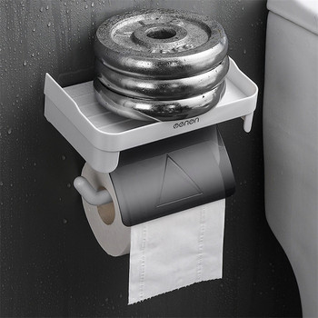 Водоустойчив държач за тоалетна хартия Стенен преносим багажник за тоалетна ролка Хартиени кърпи за баня Поставка за кутия за съхранение Аксесоари за тоалетна