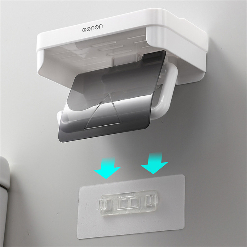 Ūdensnecaurlaidīgs tualetes papīra turētājs Pie sienas stiprināms pārnēsājams tualetes ruļļa statīvs Vannas istabas papīra dvieļi uzglabāšanas kastes turētāja tualetes piederumi