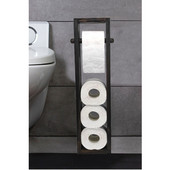 Uldemart dekoratīvais koka tualetes ruļļu turētājs, plaukts vannas istabas piederumu komplekta dekors