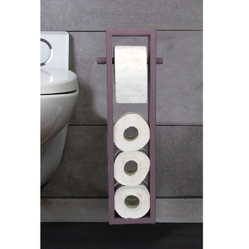 Uldemart Декоративен дървен държач за тоалетна ролка Държач Стойка Комплект аксесоари за баня Декор