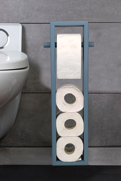 Uldemart dekoratīvais koka tualetes ruļļu turētājs, plaukts vannas istabas piederumu komplekta dekors