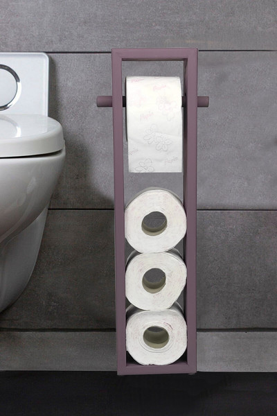 Uldemart dekoratīvais koka tualetes ruļļu turētājs, plaukts vannas istabas piederumu komplekta dekors