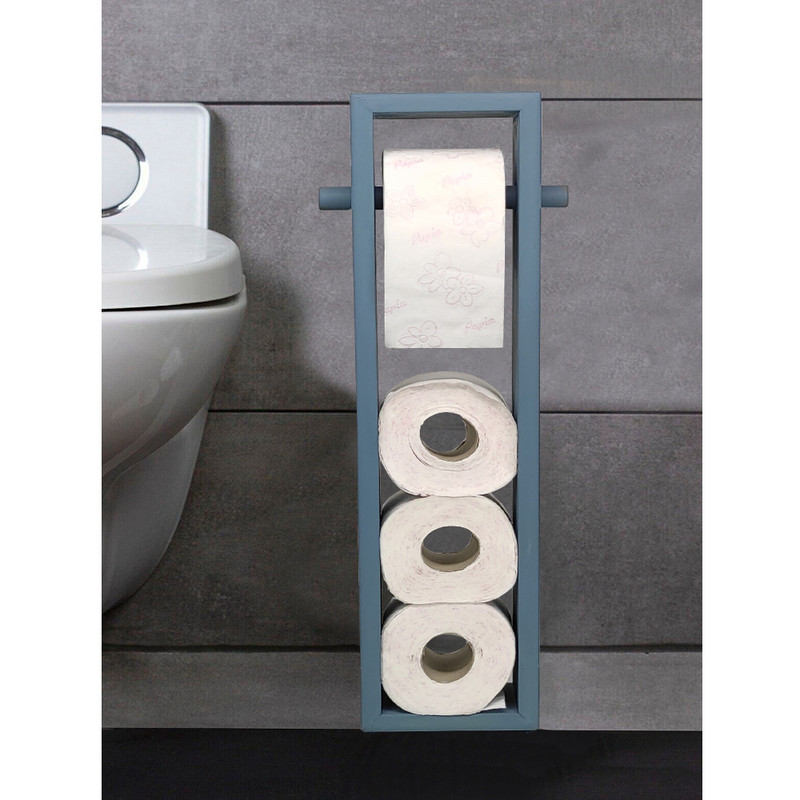 Uldemart dekoratīvais koka tualetes ruļļu turētājs, plaukts vannas istabas piederumu komplekta dekors