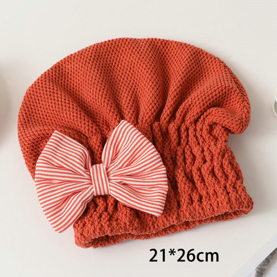Coral Velvet vannas aksesuāri ar Bowknot Dry matu dvieli Ātri žūstoša matu cepure, īpaši absorbējoša sievietēm, pārnēsājama dušas cepure