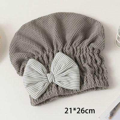 Coral Velvet vannas aksesuāri ar Bowknot Dry matu dvieli Ātri žūstoša matu cepure, īpaši absorbējoša sievietēm, pārnēsājama dušas cepure