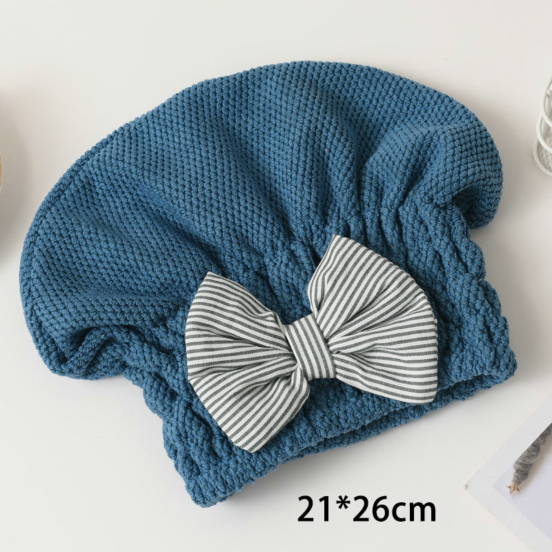 Coral Velvet vannas aksesuāri ar Bowknot Dry matu dvieli Ātri žūstoša matu cepure, īpaši absorbējoša sievietēm, pārnēsājama dušas cepure