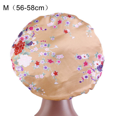 Daudzfunkcionāla guļamcepure matu kopšanai ar pārsegu poliestera nakts miega cepure ar platām malām