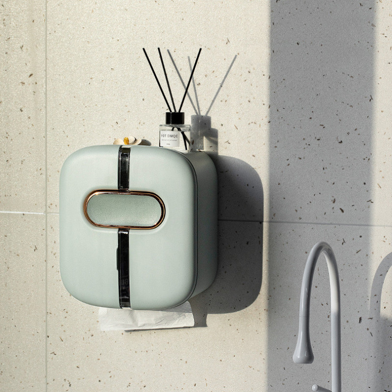 Zidni držač toaletnog papira Vodootporna kutija za maramice Polica Prijenosni držač toalet papira Kutija za pohranu proizvoda u kupaonici
