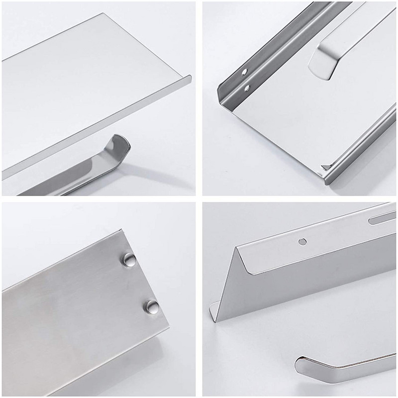 Nerūsējošā tērauda pašlīmējošs tualetes papīra turētājs vannas istabas audu turētājs sienas stiprinājums bez urbšanas TP turētājs vannas istabas piederumi