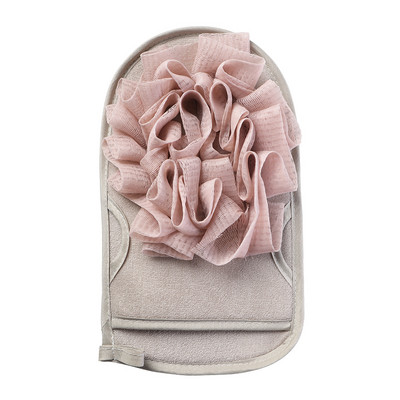 1 gab Atkārtoti lietojams vannas cimds mājsaimniecības abpusēji vannas piederumi pieaugušajiem, sieta sūklis, radošs blāvs pulēšanas berzes dvielis vannas istabas rīks