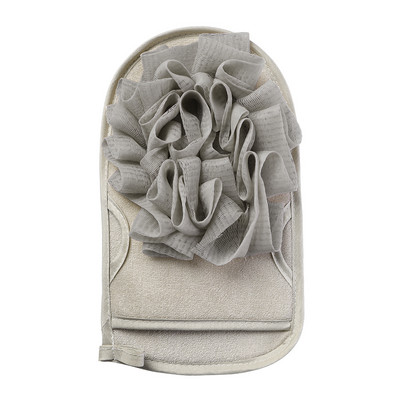 1 gab Atkārtoti lietojams vannas cimds mājsaimniecības abpusēji vannas piederumi pieaugušajiem, sieta sūklis, radošs blāvs pulēšanas berzes dvielis vannas istabas rīks