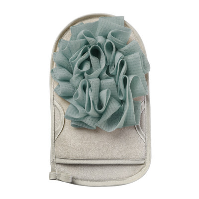 1 gab Atkārtoti lietojams vannas cimds mājsaimniecības abpusēji vannas piederumi pieaugušajiem, sieta sūklis, radošs blāvs pulēšanas berzes dvielis vannas istabas rīks