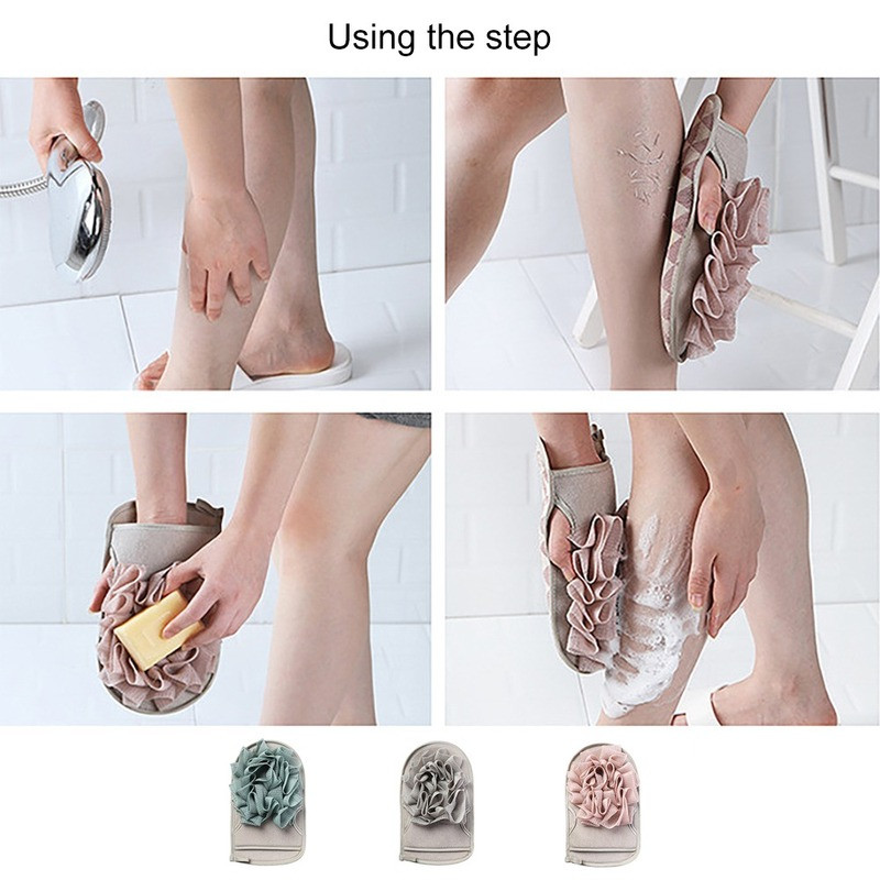 1 gab Atkārtoti lietojams vannas cimds mājsaimniecības abpusēji vannas piederumi pieaugušajiem, sieta sūklis, radošs blāvs pulēšanas berzes dvielis vannas istabas rīks