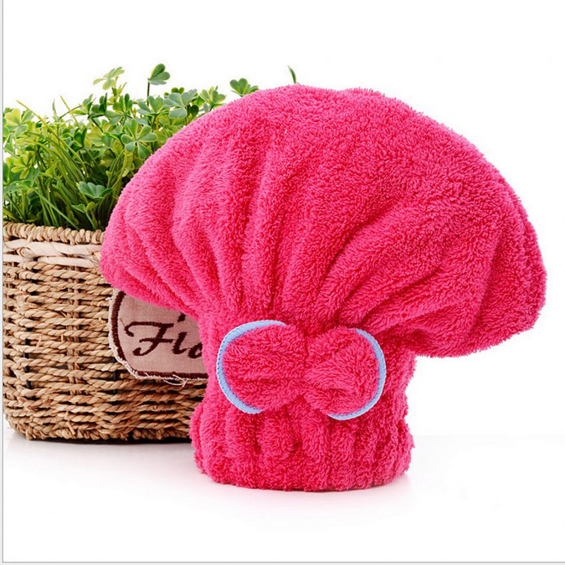 Mikrošķiedras ātrās matu žāvēšanas vannas spa Bowknot ietīšanas dvieļu cepures vāciņš vannas vannas istabas piederumiem