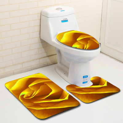 Zeegle Turtle Octopus Printed 3gab Vannas paklājiņu komplekts Pretslīdēšanas vannas istabas grīdas paklāji Tualetes paklāji Mazgājami vannas istabas paklāji Komplekti Vannas paklājs