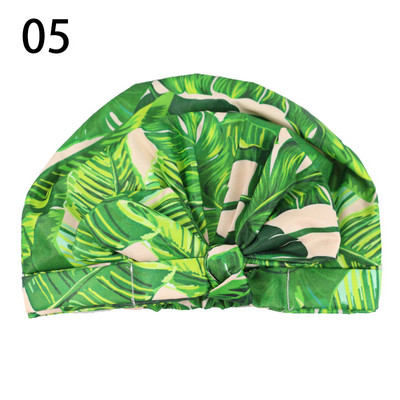 Ūdensizturīga dušas cepure svītraini vannas cepures ar regulējamu elastīgo joslu Stilīga dušas cepure sievietēm gariem bieziem matiem