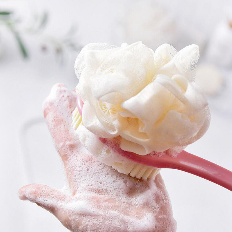 2u1 četka za kupanje s kuglicom za kupanje i čekinjama Piling za tijelo Duga ručka Masaža tijela za leđa Tuš SPA alat za čišćenje s pjenom