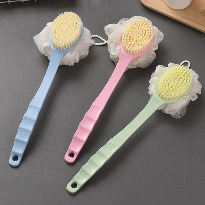 2u1 četka za kupanje s kuglicom za kupanje i čekinjama Piling za tijelo Duga ručka Masaža tijela za leđa Tuš SPA alat za čišćenje s pjenom