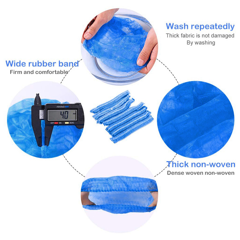 50 gab. vienreizējās lietošanas dušas cepure, elastīga sieta formas neausta vannas cepure skropstu pieaudzēšanai, ūdensnecaurlaidīga matu cepure Pakalpojumi grima cepures