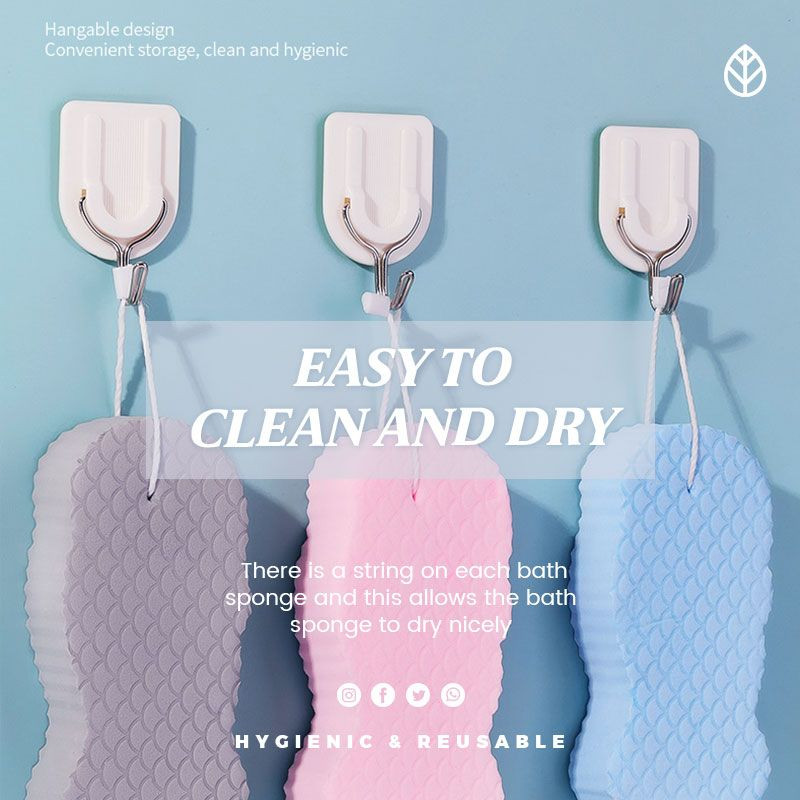 Super meka piling spužva za kupanje Sredstvo za uklanjanje mrtve kože Ultra mekano tijelo Tuš Spa piling Piling Masažer Čišćenje spužva za guljenje