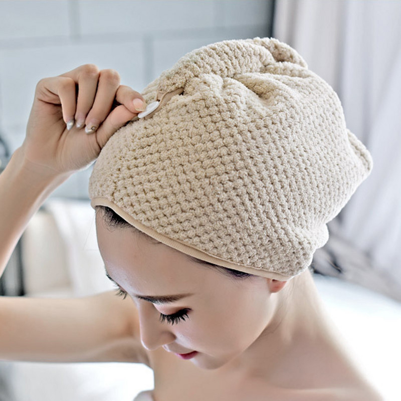 Matu žāvēšanas cepure Ātra vannas dvielis matu žāvēšana dušas cepure Mīksta galvas ietīšanas turbāna cepure mājsaimniecības vannas dekorēšanai