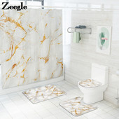 Dekoracija doma Kupaonska zavjesa Protuklizni tepih s cvijećem za WC Mramorni ispis Kupaonska prostirka Set upijajućih WC tepiha u obliku slova U