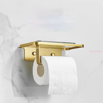 Държач за тоалетна хартия от алуминиева кърпи Домакинска тава за кърпи за ръце Стенен креативен златен държач за кърпички Кутия за кърпички
