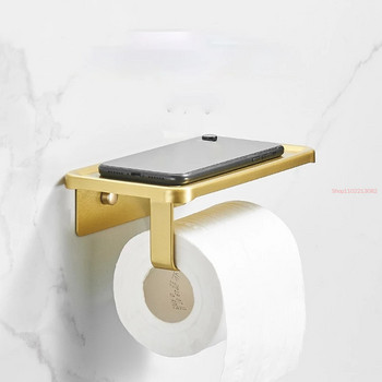 Държач за тоалетна хартия от алуминиева кърпи Домакинска тава за кърпи за ръце Стенен креативен златен държач за кърпички Кутия за кърпички