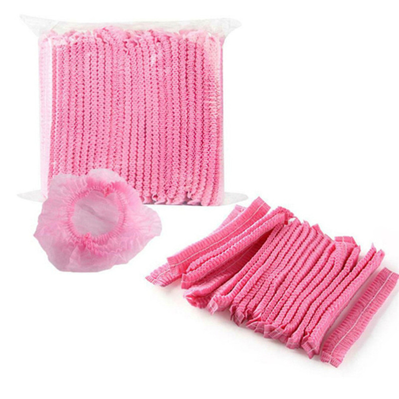 100 iepakojumā 21 collas vienreizējās lietošanas matu cepures ar neaustu pārsegu matu tīkliņa ēdināšanai skaistumkopšanas salonu gatavošanas māsu galvas vāciņš