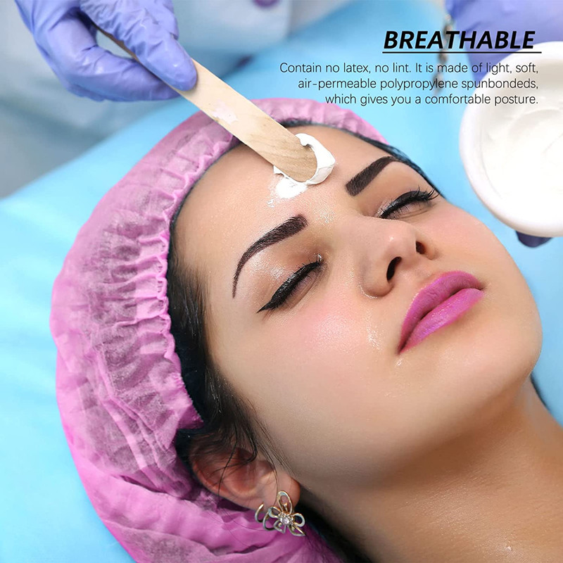 100 iepakojumā 21 collas vienreizējās lietošanas matu cepures ar neaustu pārsegu matu tīkliņa ēdināšanai skaistumkopšanas salonu gatavošanas māsu galvas vāciņš