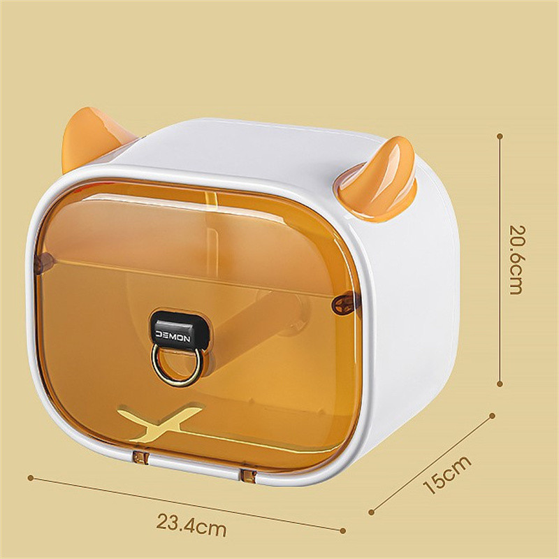 Little Devil Style pie sienas stiprināms bezperforējams salvešu kastīte, viegla luksusa rullīšu papīra turētājs, pārnēsājams tualetes papīra kastes vannas istabas plaukts