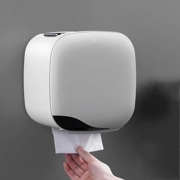 Монтирана на стена кутия за кърпички Водоустойчива тава Ролна тръба за кутия за съхранение на тоалетна хартия Тава Кутия за кърпички Рафт Продукт за баня