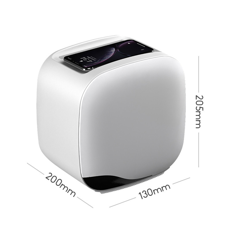 Pie sienas stiprināma salvete kaste, ūdensnecaurlaidīga paplātes ruļļa caurule tualetes papīra uzglabāšanas kastītes paplātes salvetes kastes plaukts vannas istabas izstrādājums