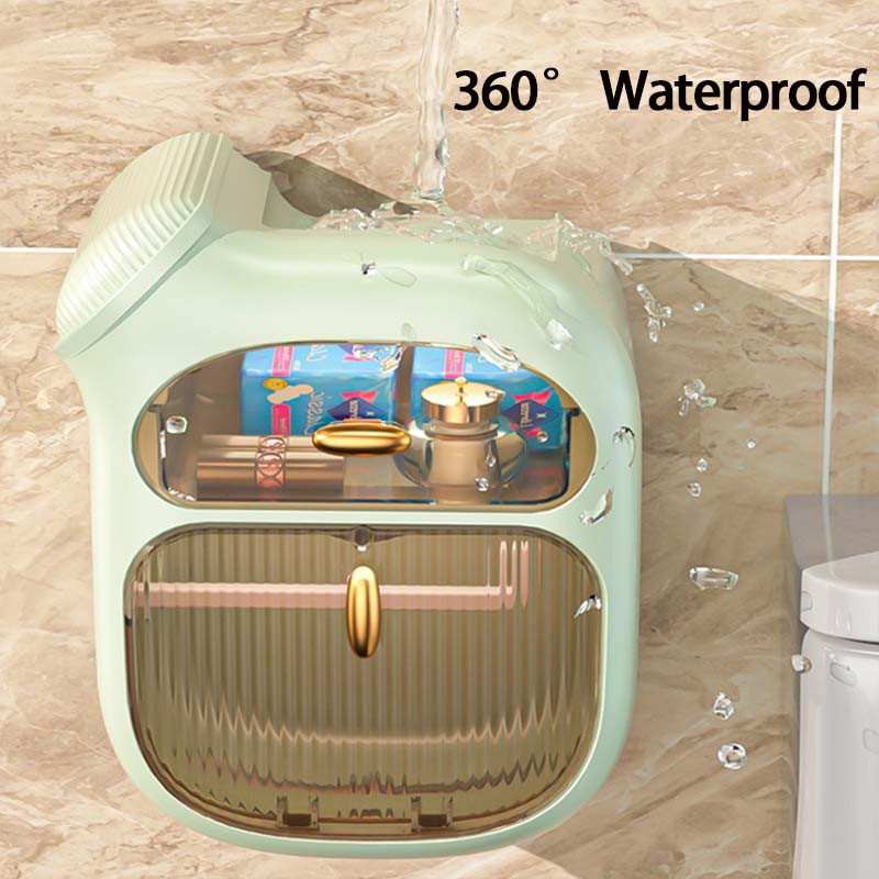 Pie sienas stiprināms tualetes papīra turētājs Ūdensnecaurlaidīgs papīra dvieļu turētājs Atkritumu maisa uzglabāšana Tualetes ruļļu turētājs Mājas Vannas istabas piederumi