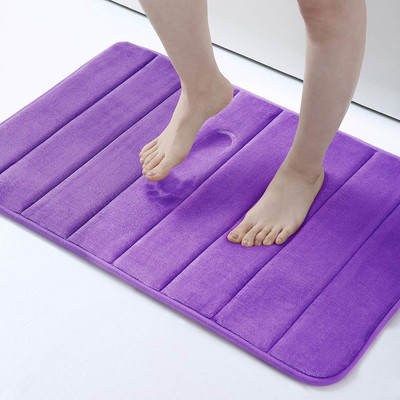 Homaxy absorbējošs vannas istabas paklājiņš, neslīdošs dušas paklājs, mīksts Memory Foam virtuves grīdas paklājs koraļļu samta spilventiņš mājas dekorēšana