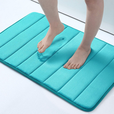 Homaxy absorbējošs vannas istabas paklājiņš, neslīdošs dušas paklājs, mīksts Memory Foam virtuves grīdas paklājs koraļļu samta spilventiņš mājas dekorēšana