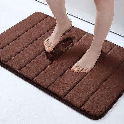 Homaxy absorbējošs vannas istabas paklājiņš, neslīdošs dušas paklājs, mīksts Memory Foam virtuves grīdas paklājs koraļļu samta spilventiņš mājas dekorēšana