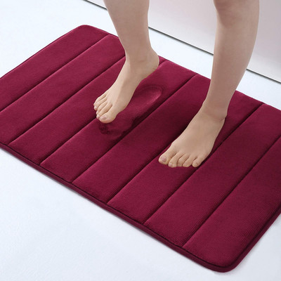 Homaxy absorbējošs vannas istabas paklājiņš, neslīdošs dušas paklājs, mīksts Memory Foam virtuves grīdas paklājs koraļļu samta spilventiņš mājas dekorēšana