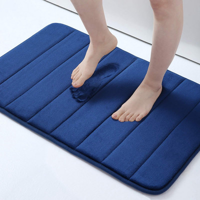 Homaxy absorbējošs vannas istabas paklājiņš, neslīdošs dušas paklājs, mīksts Memory Foam virtuves grīdas paklājs koraļļu samta spilventiņš mājas dekorēšana