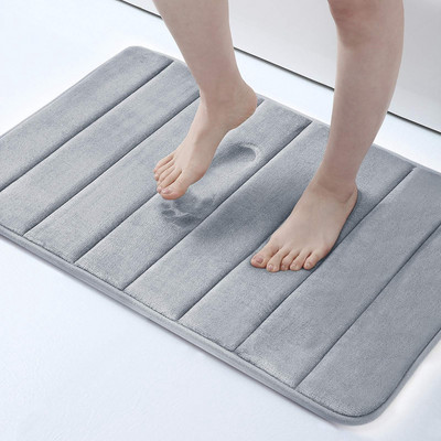 Homaxy absorbējošs vannas istabas paklājiņš, neslīdošs dušas paklājs, mīksts Memory Foam virtuves grīdas paklājs koraļļu samta spilventiņš mājas dekorēšana