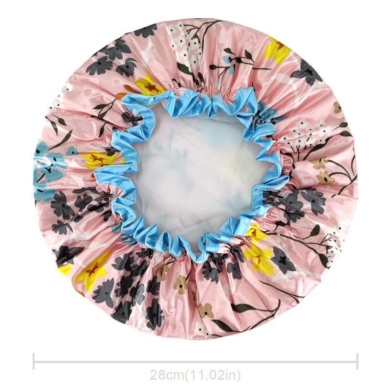 Exceyes visokokvalitetne dvoslojne satenske kape za tuširanje za žene koje se mogu ponovno koristiti