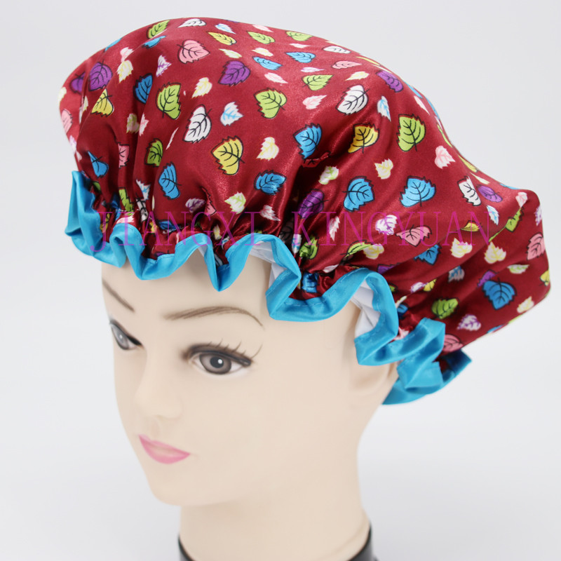 2020. gada jaunums ir augstas kvalitātes poliestera satīna auduma divslāņu dušas cepures, pieejamas 8 preces