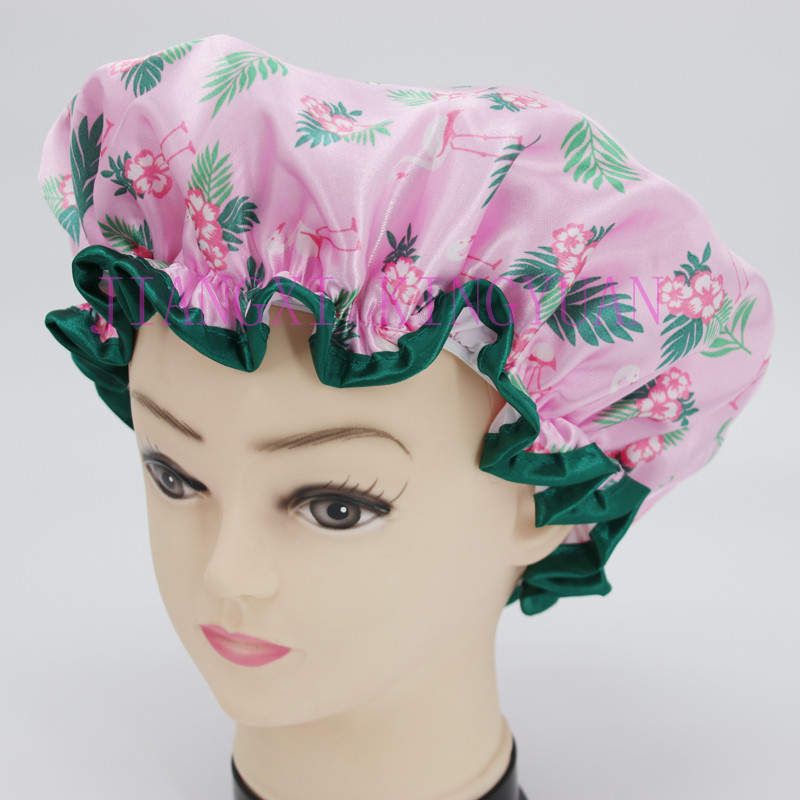 2020. gada jaunums ir augstas kvalitātes poliestera satīna auduma divslāņu dušas cepures, pieejamas 8 preces