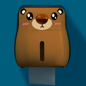 Penguin tualetes papīra turētājs Radošs pārnēsājams ūdensnecaurlaidīgs sienas glabāšanas kastes paplāte salvešu kastes organizators vannas istabas piederumi