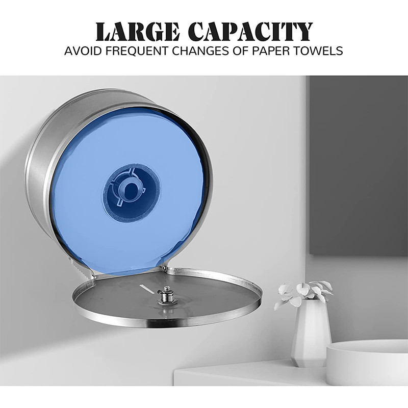 304 Nerūsējošā tērauda tualetes papīra dvieļu dozators sienas stiprinājums Jumbo roll tualetes salvešu papīra dozators tualetes papīra taustiņu slēdzene