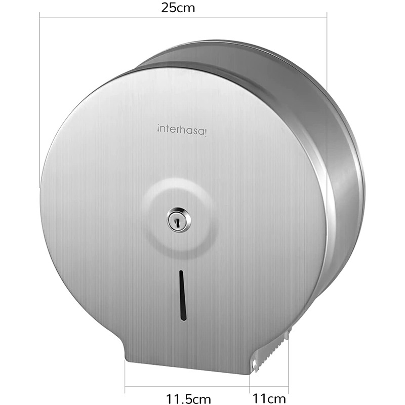 304 Nerūsējošā tērauda tualetes papīra dvieļu dozators sienas stiprinājums Jumbo roll tualetes salvešu papīra dozators tualetes papīra taustiņu slēdzene